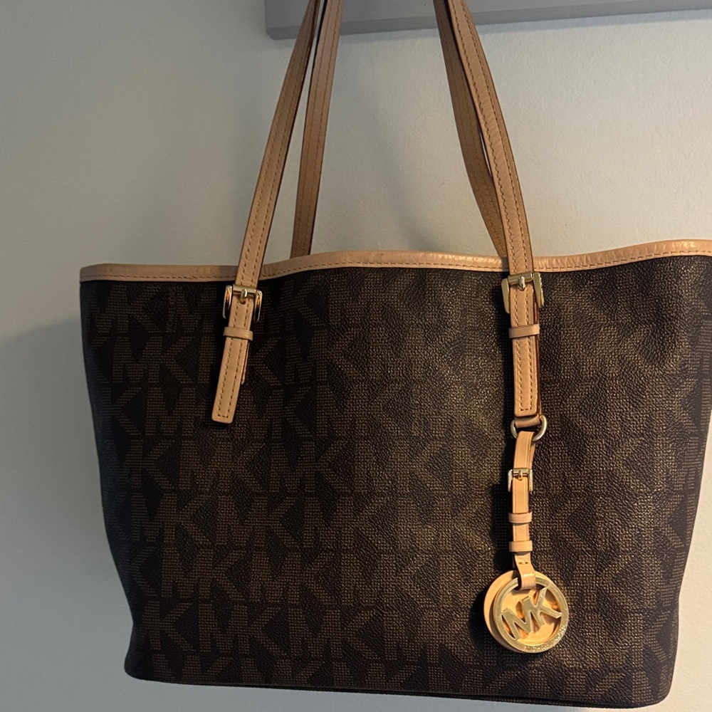 Michael Kors Dark Brown Jet Set Travel Tote